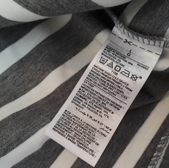 OLD NAVY Grey Stripe Dress NEW - Picture 4 of 7